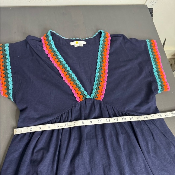 Boden Blue Women’s Crochet Trim Jersey Sumner Dress - Picture 5 of 9